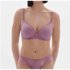 NEW SIMONE PERELE reve 3d plunge spacer bra in glamorous mauve